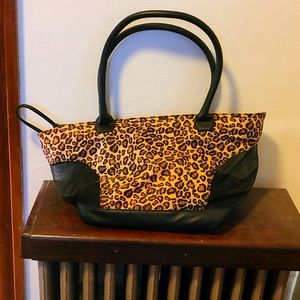 Leopard print pet carrier